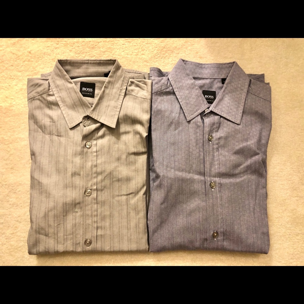 Lot of 2 $120 boss Hugo boss shirts, small